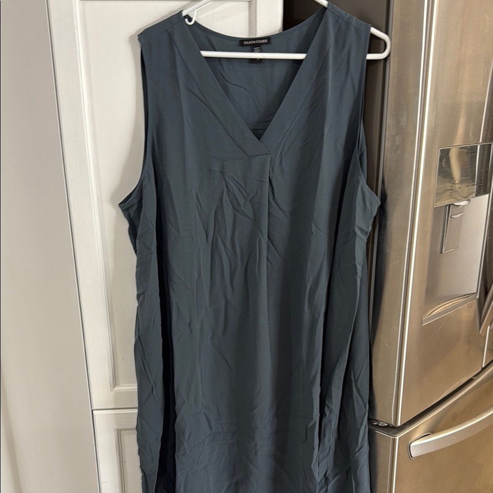 Eileen Fisher Blue Relaxed Midi Dress